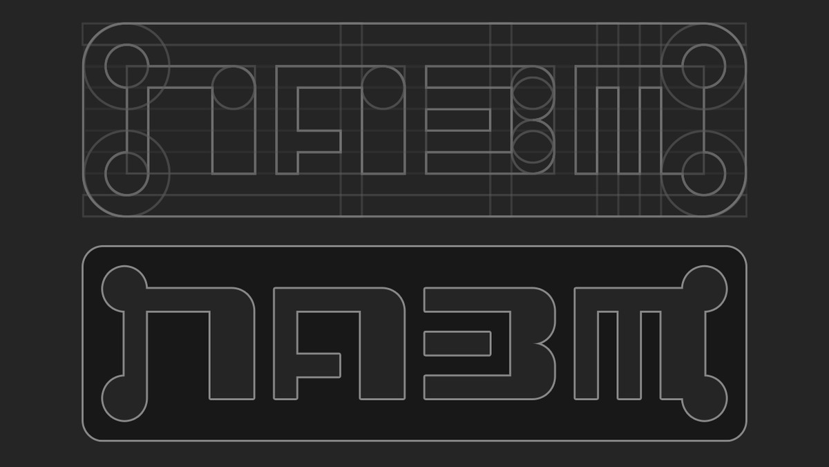 Logo construction sketches