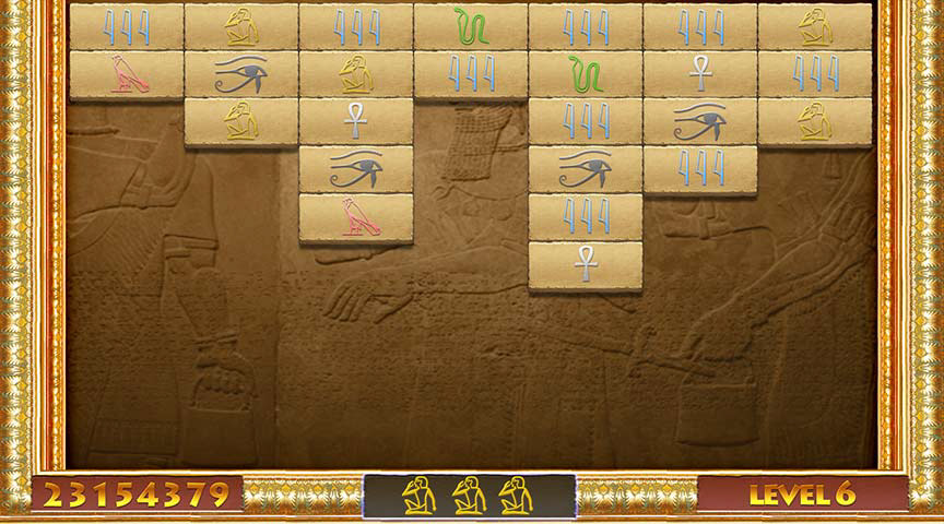 Egyptian-themed brick breaker game